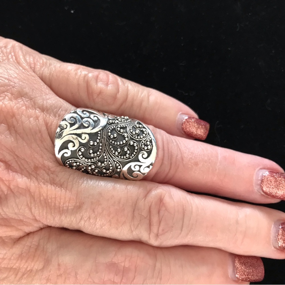 Lois Hill Sterling Silver Saddle Ring Size 6